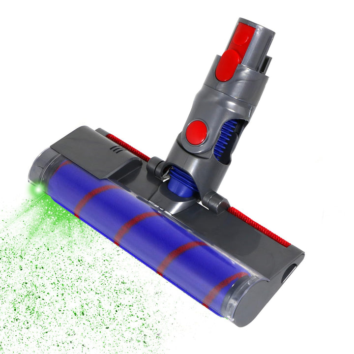 SPARES2GO Bürstenkopf Bodendüse mit weicher Walze und Lasererkennung für Dyson V7 V8 V10 V11 V15 SV1