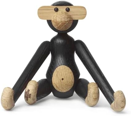 Kay Bojesen AFFE Mini Figuren 9.5 cm Affen Weihnachtsdekoration, Holz dunkel H9.5 cm Dunkel Gebeizte