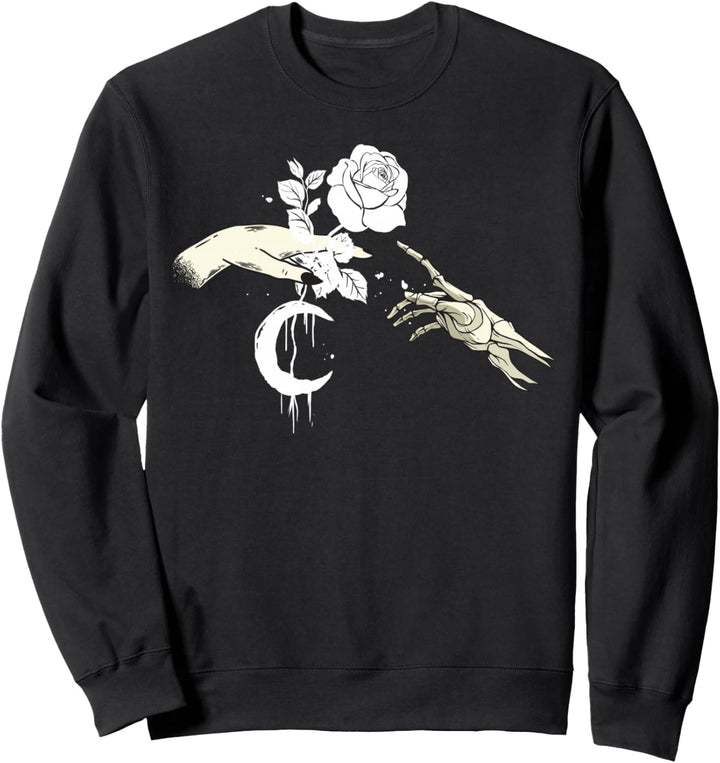 Okkult Michelangelo Moon Rose Hexe Kunst Occult Hand Gothic Sweatshirt