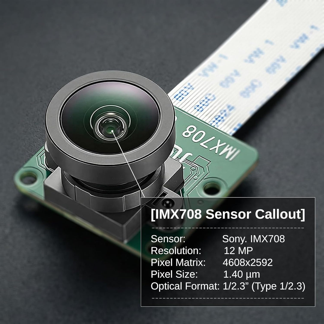 SainSmart für Raspberry Pi Kameramodul 3, 12 MP IMX708, 152° (D) Ultra-Weitwinkel-Sichtfeld, Phasenv