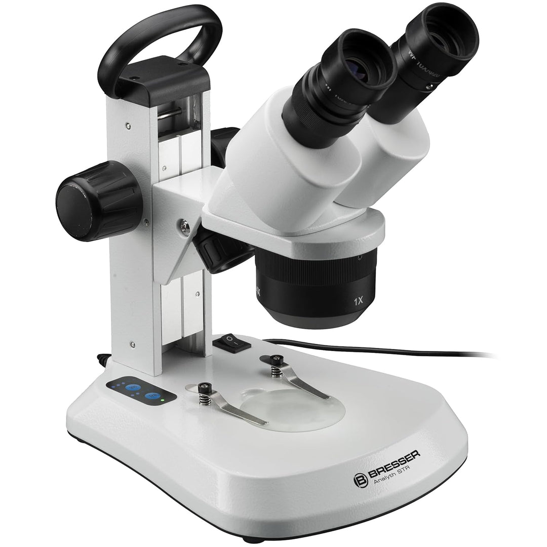 Bresser Mikroskop Analyth STR 10x - 40x Stereo Auflicht- und Durchlicht Mikroskop, Schwarz Binokular