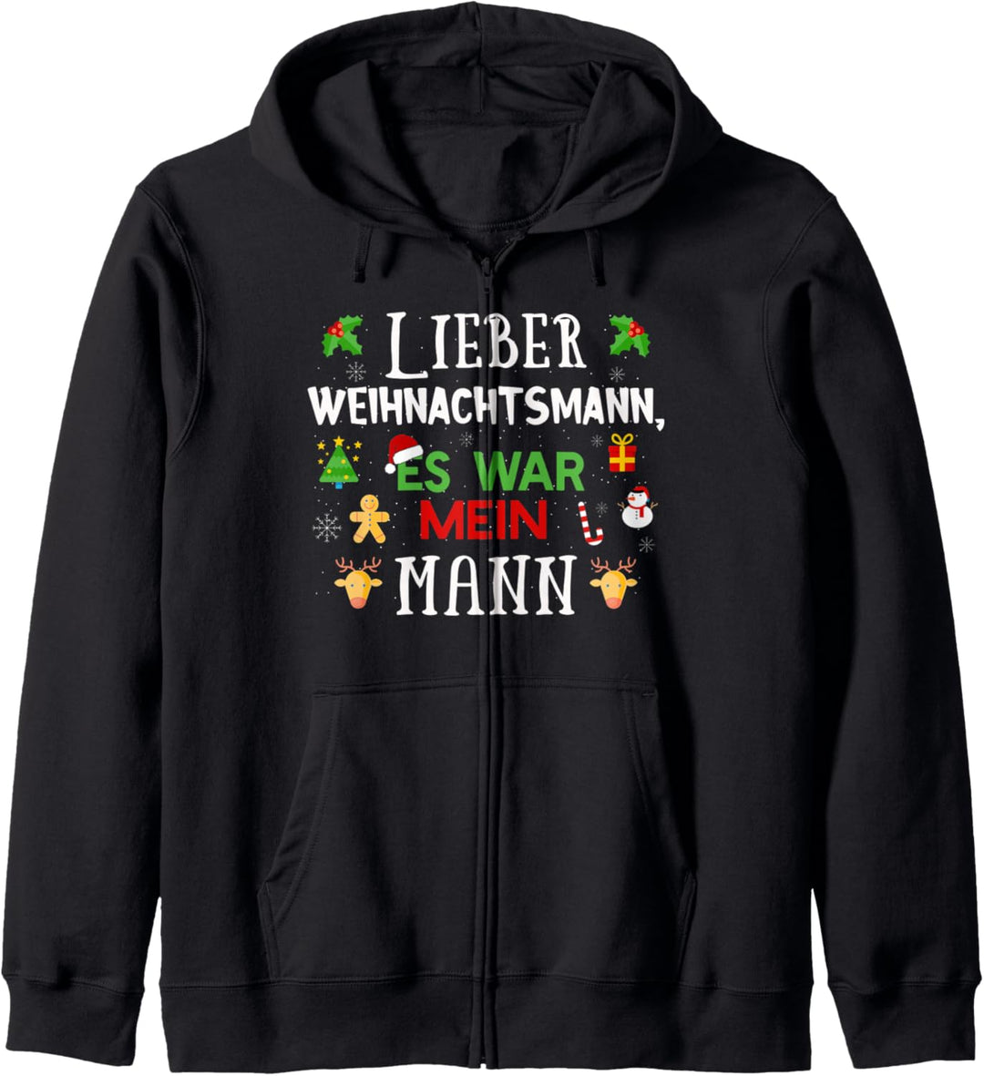 Lustiges Weihnachtsmann Ehemann war es Frau Geschenk Kapuzenjacke