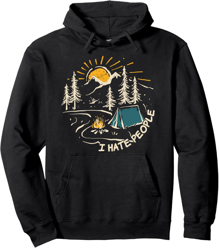 Ich Hasse Menschen, Die Ich Liebe Camping Outdoor-Aktivität Pullover Hoodie