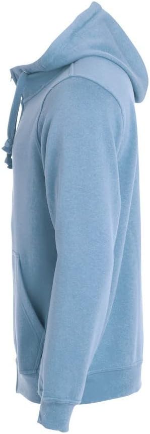 Clique Herren Basic Full Zip Hoody Kapuzenpullover, Blickdicht, Weiss