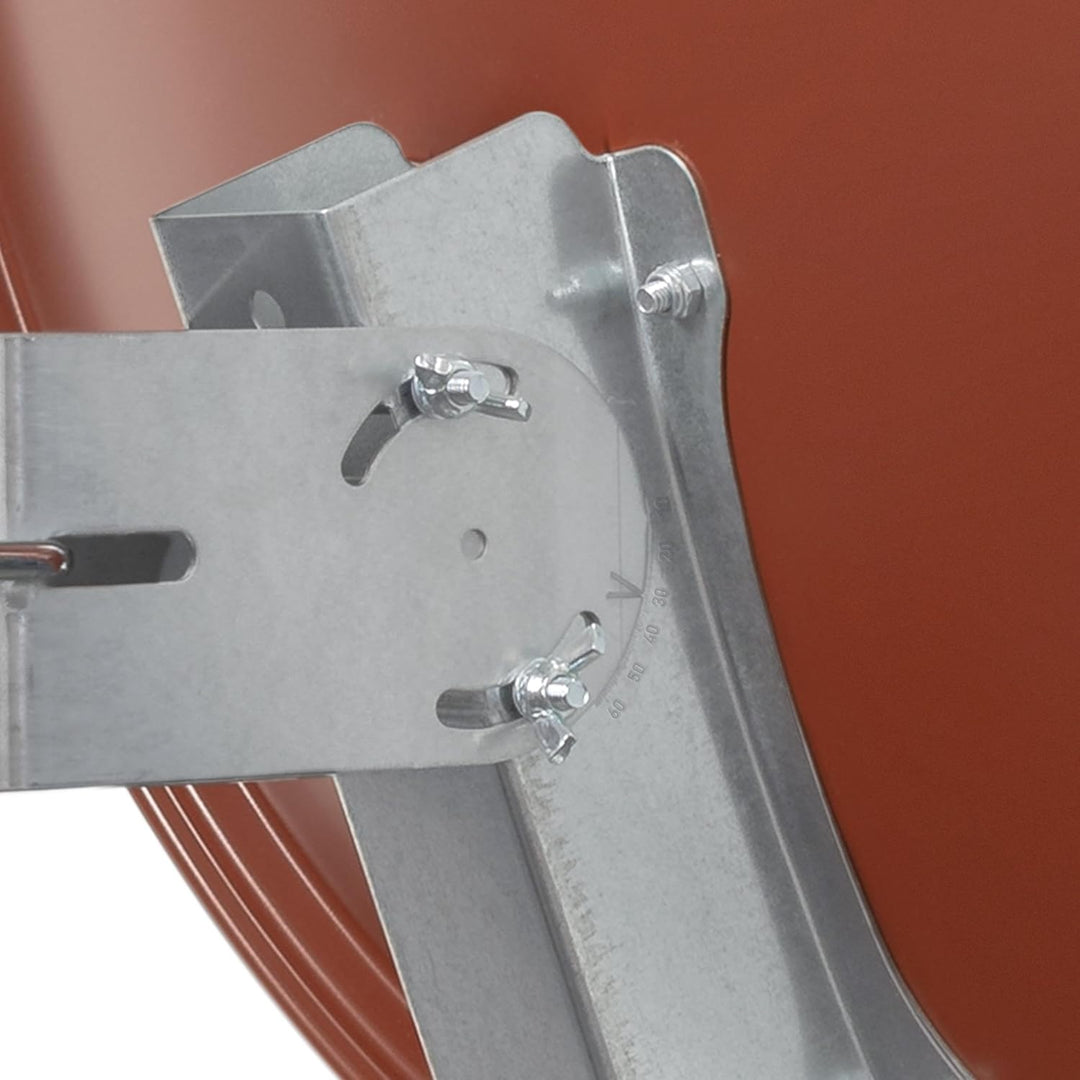 GALLUN Offset-Parabolantenne ALU 60 cm rot – SAT Spiegel mit 35,15 dB Gewinn, Reflektorhalterung aus