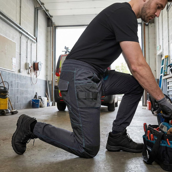 DINOZAVR Revolt Sport Herren Hose - Herren Arbeitshose - elastische Männer Bundhose mit Multifunktio