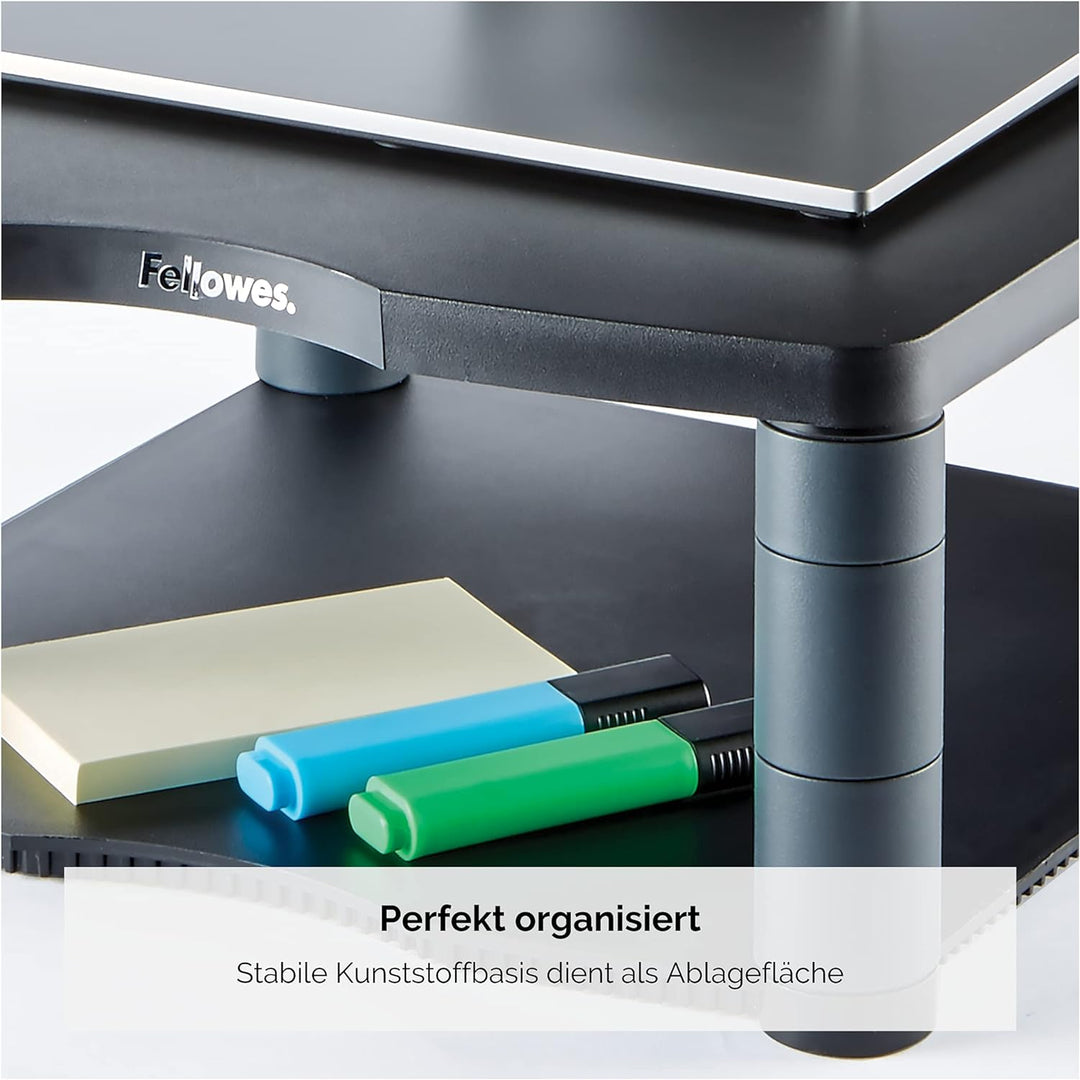 Fellowes Premium Monitor Ständer bis 53,3 cm (21 Zoll) Graphit, 9169401 Premium Graphit, Premium Gra