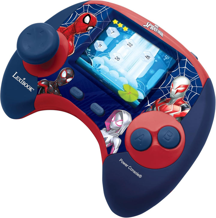 LEXIBOOK - Console éducative bilingue Français/anglais - Spiderman, écran LCD 2,8 pouces - bleu/roug