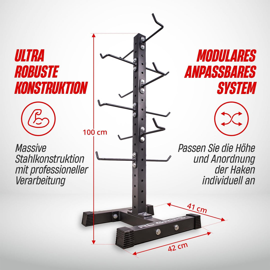 RL Grips – Aufbewahrungsständer für Kabelzug-Griffe – Modularer, Vertikaler Gym-Griffhalter – Bodens