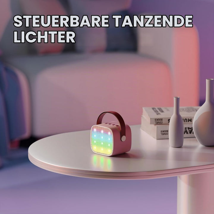 YLL Mini Kinder Karaoke Maschine mit 2 Mikrofon, Karaoke Geschenke für Mädchen Alter 3 4 5 6 7 8 9 1