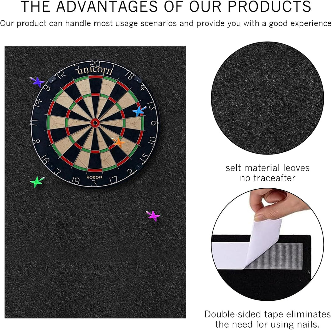 Filz Dartboard Wandschutz 60x90cm: Wandschutz für Dartspiel, Kork-Dartboard-Rückseite und Wandfliese