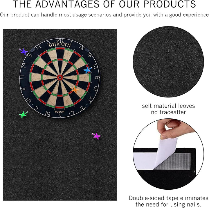 Filz Dartboard Wandschutz 60x90cm: Wandschutz für Dartspiel, Kork-Dartboard-Rückseite und Wandfliese