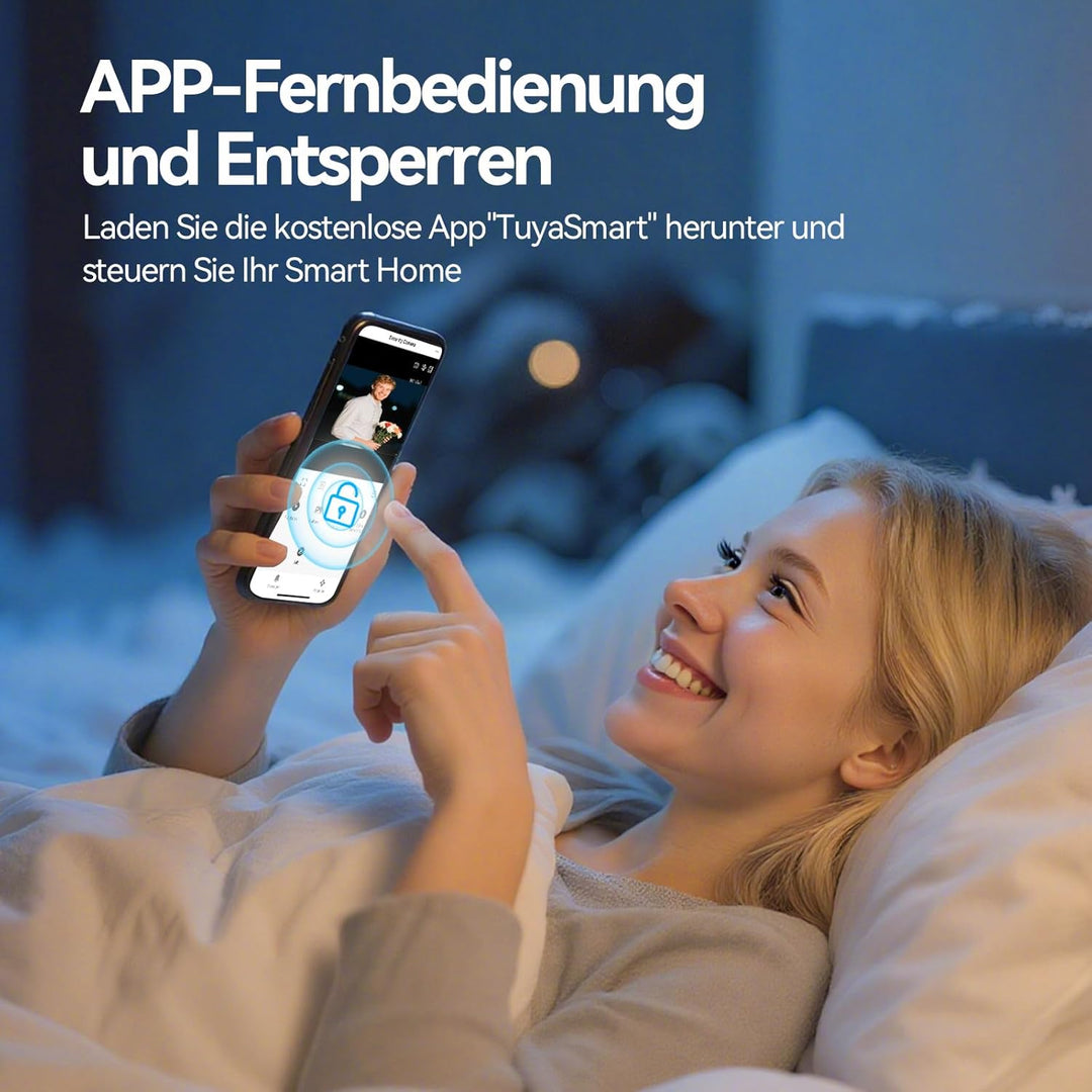 TMEZON WLAN Kabellose Video-Türsprechanlage mit 7''Touchscreen, 1080P Türklingel Kamera mit Solarbet