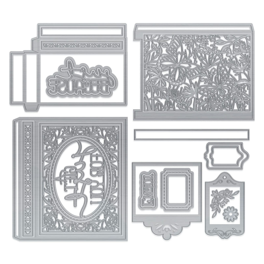 Stanz- und Prägeschablonen - Dimensions Magic Double Sliding Box