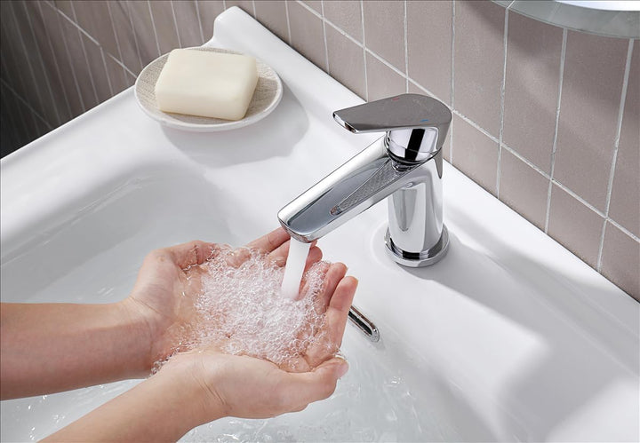 Decaura Wasserhahn Bad Kleine Einhebel badarmatur Messing Waschtischarmatur Bad Mischbatterie mit Au
