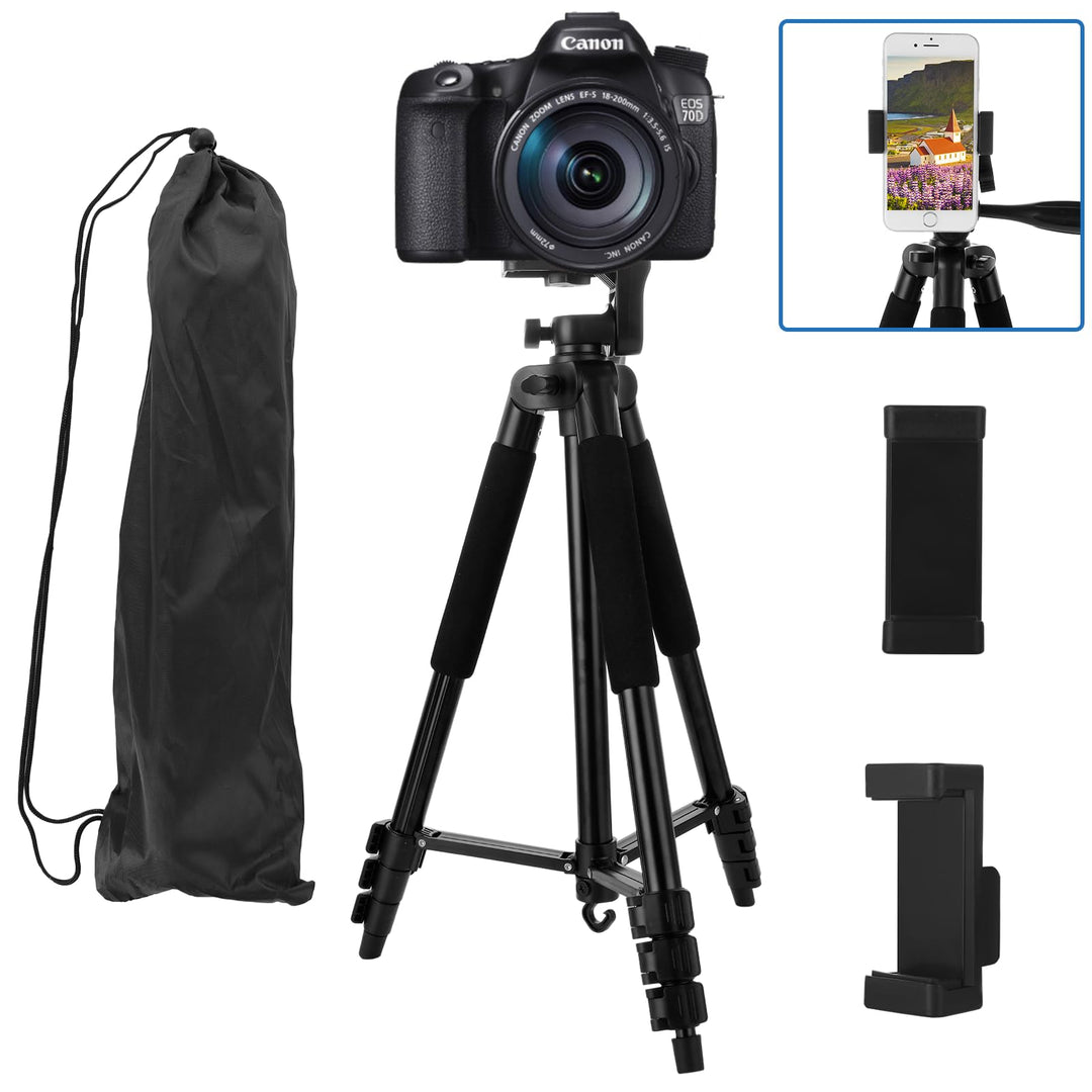 ASelected Kamerastativ mit abnehmbarem Kopf, universeller Ständer für Canon, Nikon und Handy, Alumin