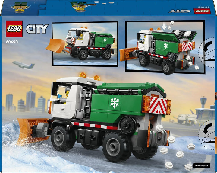 LEGO City Schneepflug - Spielzeug Set mit Minifigur, Werkzeugen und Streufunktion - Geburtstagsgesch