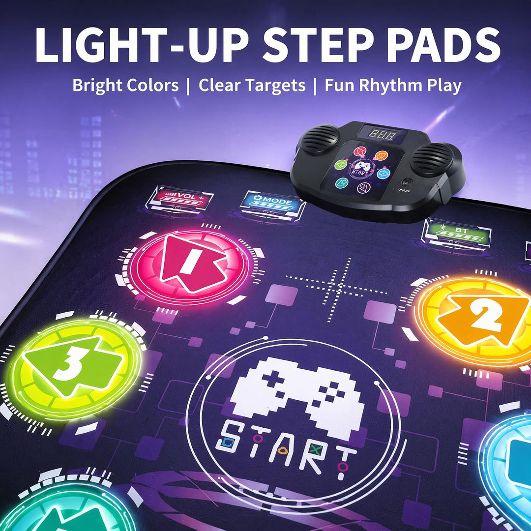 EagleStone Tanzmatte für Kinder mit 5 Spielmodi, Bluetooth, Musik und LED