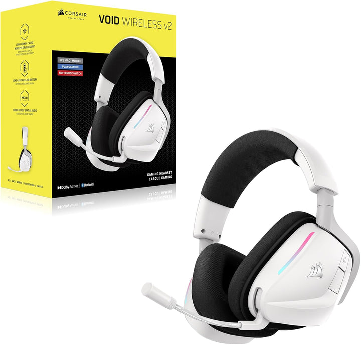 Corsair Void v2 Wireless Gaming-Headset mit Bluetooth – Dual Tone | Dolby Atmos, Duale Wireless-Mult