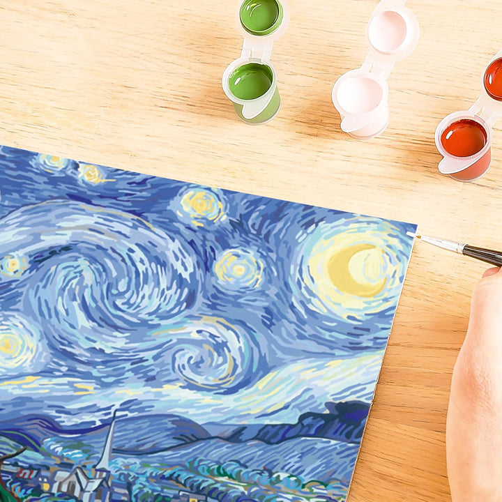 Ravensburger CreArt 23518 - Die Sternennacht (Vincent Van Gogh) - Malen nach Zahlen Erwachsene, DIY