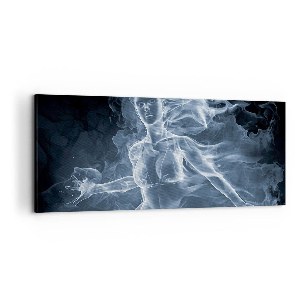 Panorama Bilder auf Leinwand 100x40cm Leinwandbild Mädchen rauch nebel kunst Gross Wanddeko Bild Sch