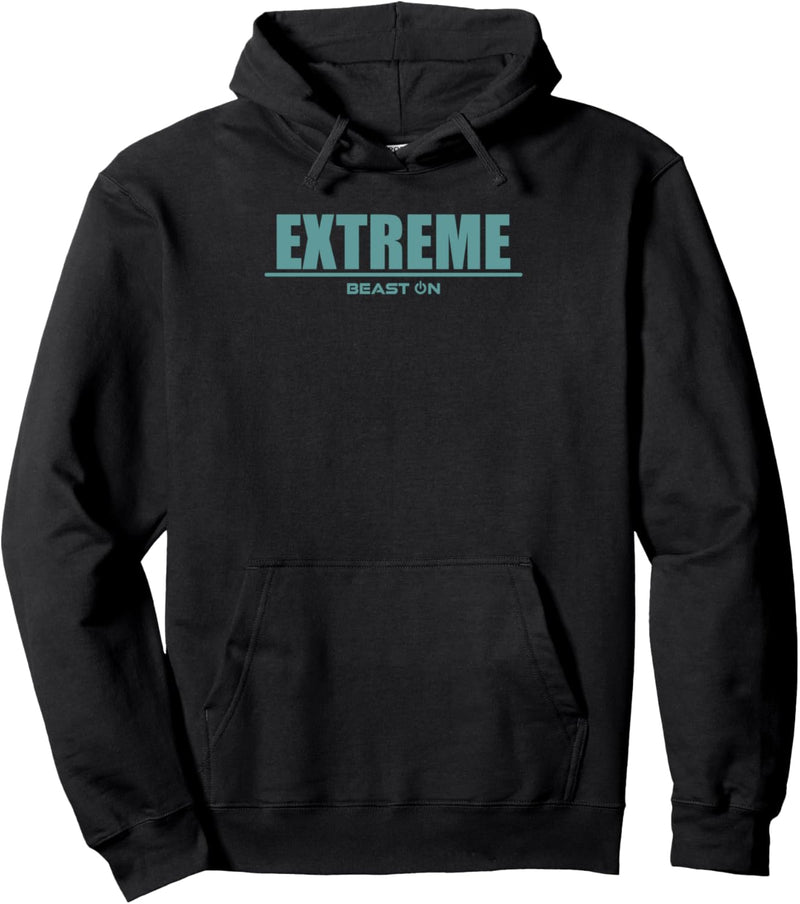 Extreme Schrift blau modern Bodybuilding Workout Fitness Gym Pullover Hoodie