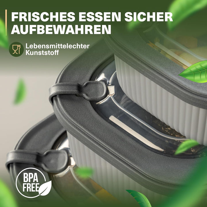 Viwares Frischhaltedosen im 9er Set mit transparentem Ventildeckel, Aufbewahrungsbehälter, Küche, st