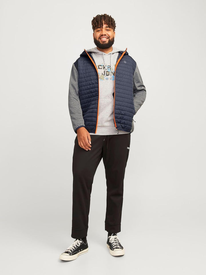 Jack & Jones Male Hybridjacke Plus Size Hybridjacke XXL Grey Melange, XXL Grey Melange