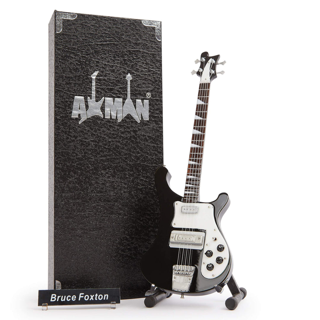 Bruce Foxton Miniatur-Gitarren-Nachbildung, handgefertigt, Ornament, 1/4-Massstab, inkl. Displaybox,