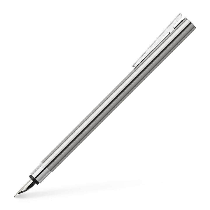 Faber-Castell 342002 - Füller Neo Slim Edelstahl, Federbreite EF, silber glänzend Federbreite EF sil