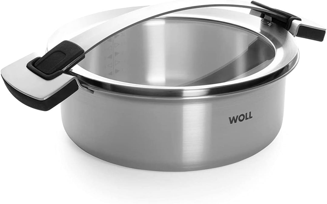 Woll Concept PRO Bratentopf mit Deckel-Induktiv, Ø 24 cm, 9 cm hoch, 4,0l-Geeignet für alle Herdarte