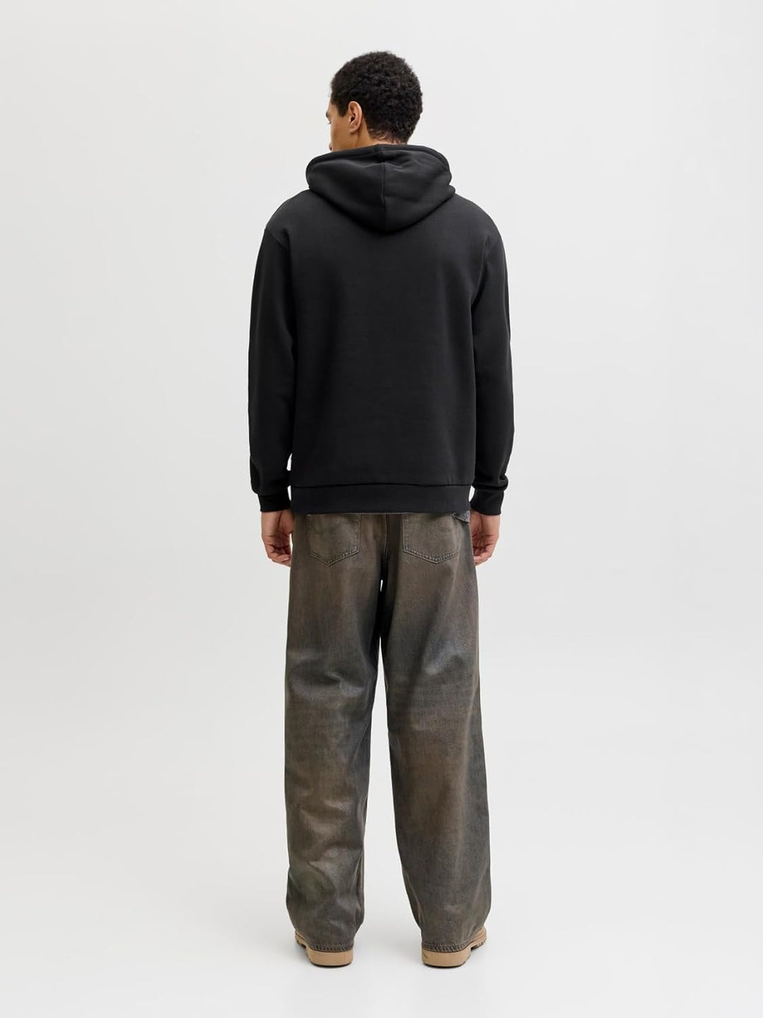 JACK & JONES Male Kapuzenpullover Einfarbig Kapuzenpullover XS Schwarz, XS Schwarz