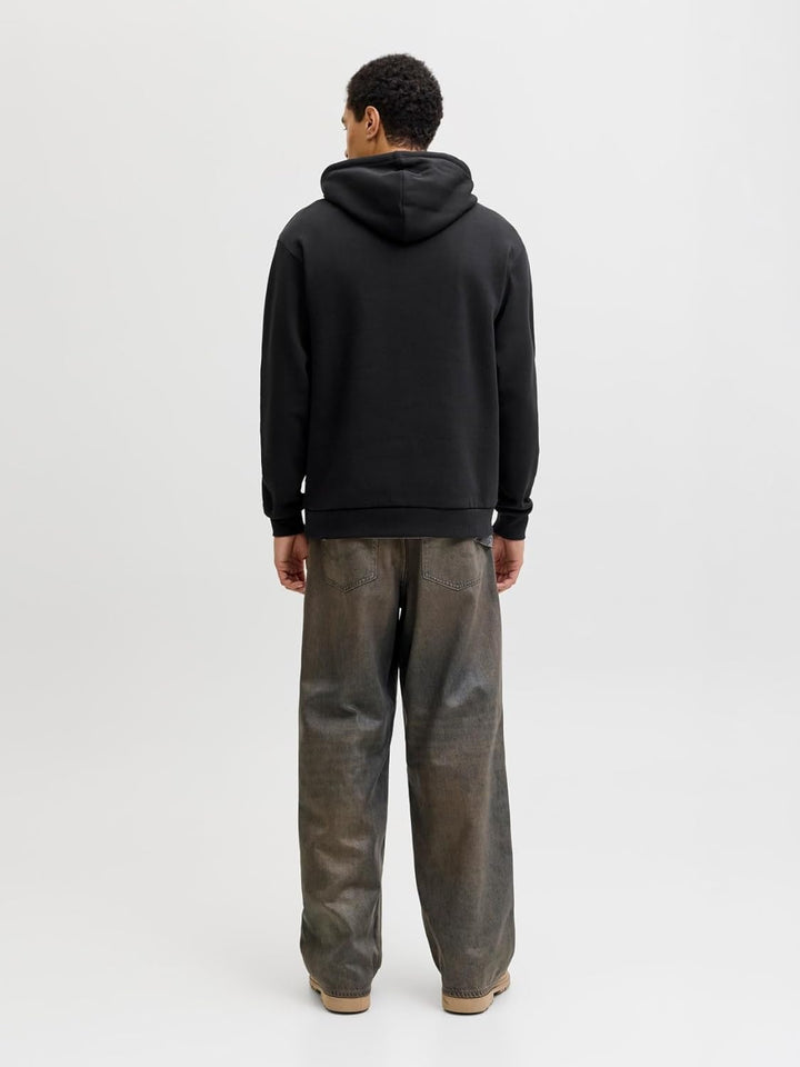 JACK & JONES Male Kapuzenpullover Einfarbig Kapuzenpullover XS Schwarz, XS Schwarz