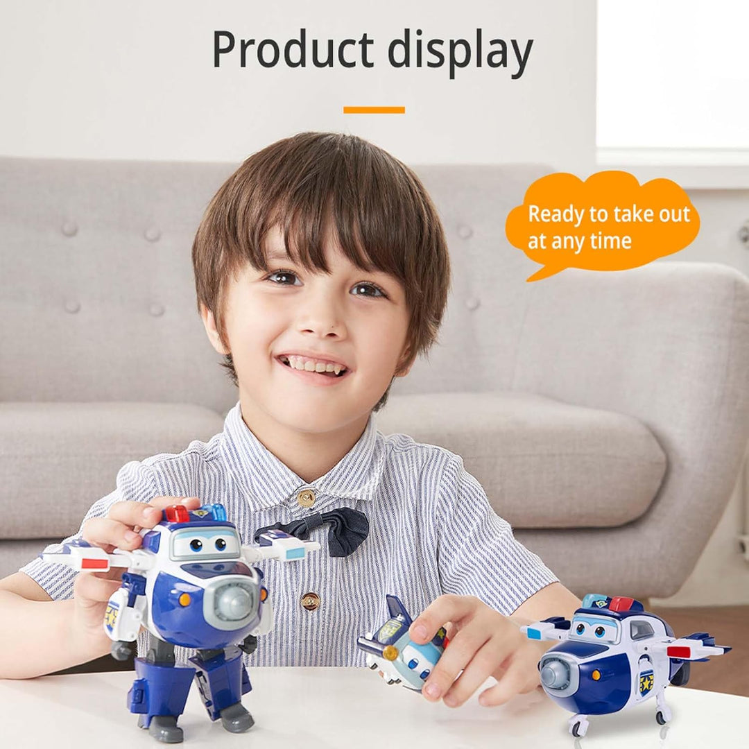 Super Wings Verwandlungsspielzeug Paul & super pet Paul, 2 in 1 Action Figur, 12,7 cm grosses Flugze