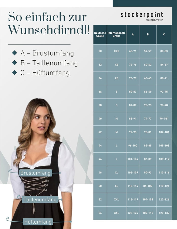 Stockerpoint Damen Dirndl Adele Kleid für besondere Anlässe