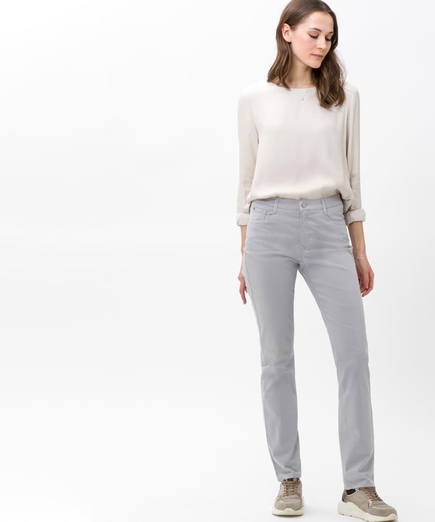 BRAX Damen Style Carola Cotton Stretch Hose 26W / 30L Grau, 26W / 30L Grau