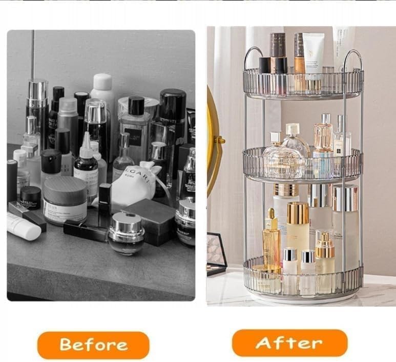 CESTATIVO Make Up Organizer, 360° Drehbar Kosmetik Organizer, Beauty Organizer, Hautpflege Organizer