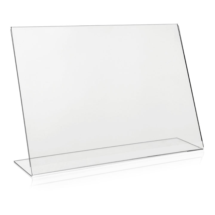 DIN A3 Werbeaufsteller/L-Ständer/L-Aufsteller im Querformat/Tischaufsteller aus original PLEXIGLAS®