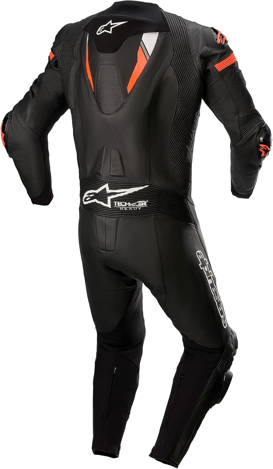 Alpinestars Missile V2 Ignition 1-Teiler Motorrad Lederkombi (Black/Red,56) 56 Schwarz/Rot fluoreszi