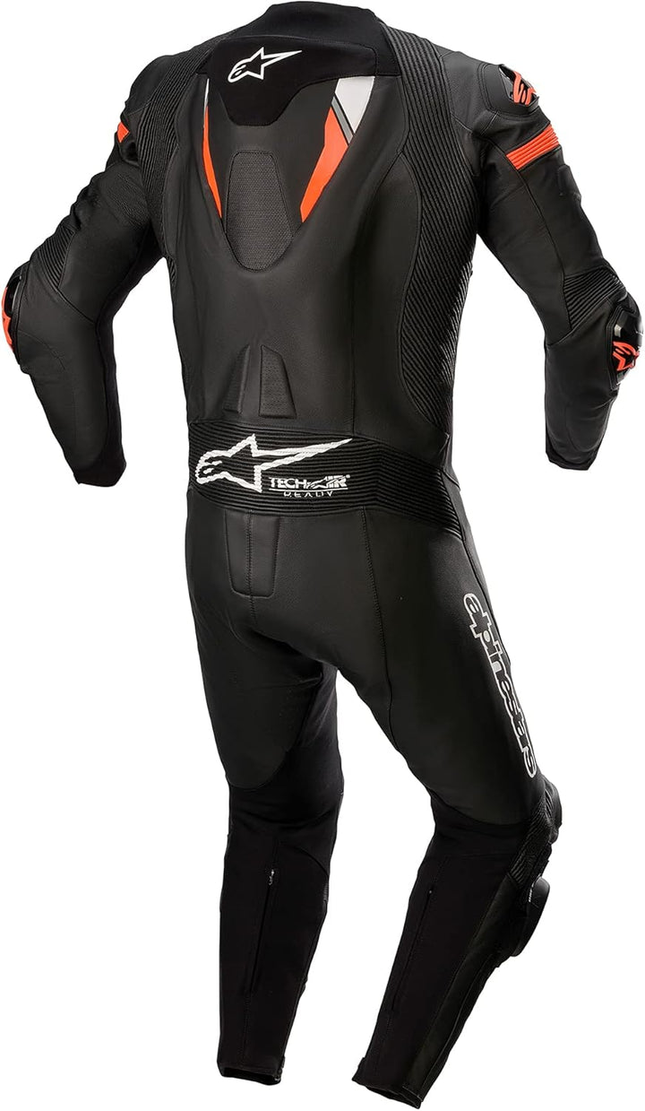 Alpinestars Missile V2 Ignition 1-Teiler Motorrad Lederkombi (Black/Red,56) 56 Schwarz/Rot fluoreszi