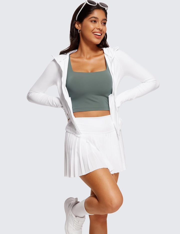 CRZ YOGA Damen Butterluxe Sport BH Gepolstert Ohne Bügel Crop Tops Atmungsaktive Yoga Tank Top Fitne