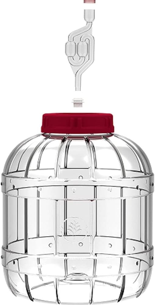 lilawelt24 2 x Gärbehälter aus Kunstoff Gärbehälter mit Gäraufsatz, für Wein, Bier, Maische Weck, We
