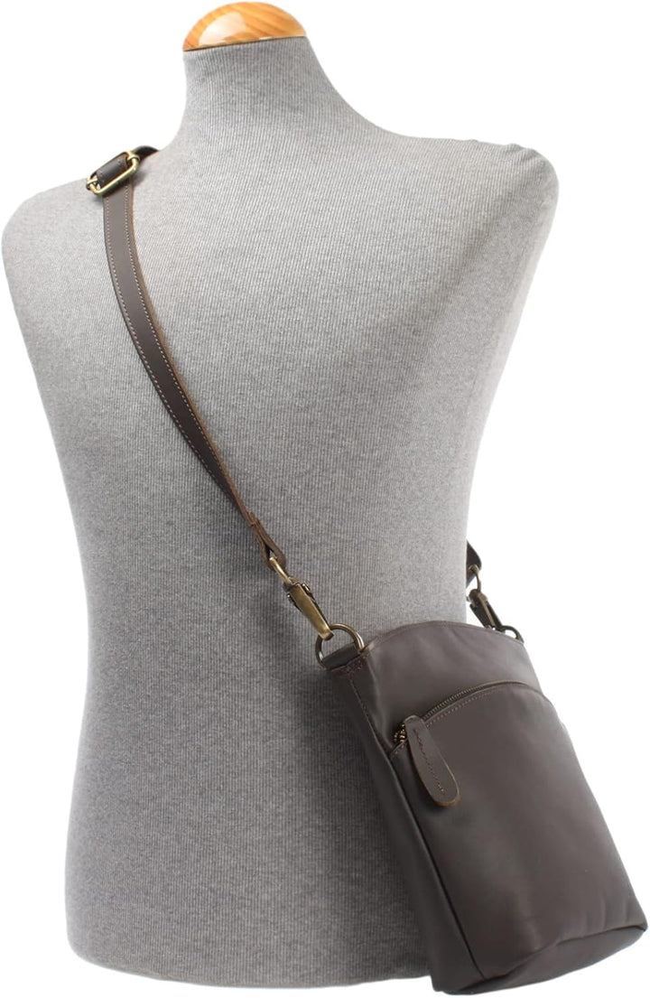 LECONI kleine Umhängetasche Damen Schultertasche Handtasche Freizeittasche Damentasche Ledertasche v