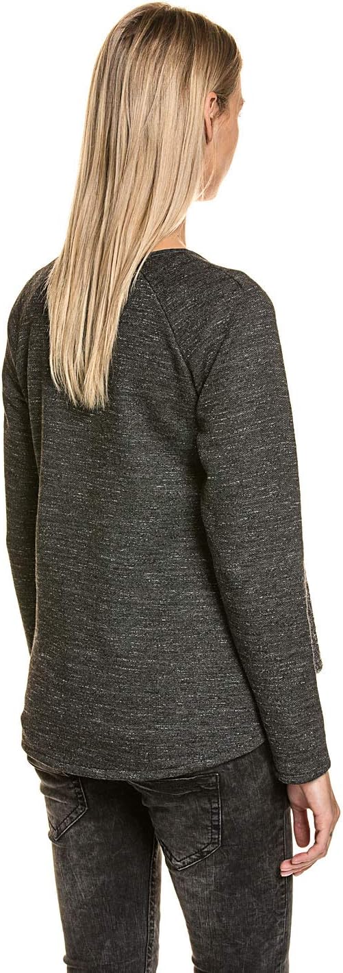 Herrlicher Damen Sweat Shirt Pullover gerade Passform Wolle Sweater