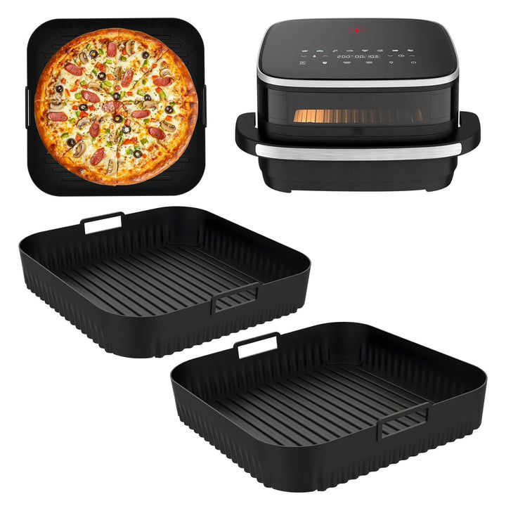 2pcs Silikonform HeissLuftfritteuse Zubehör für Tefal Easy Fry XL Surface, 27cm Silikonform Airfryer