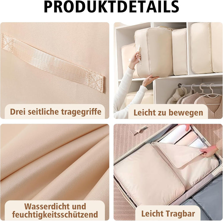 FIVAVA Platzsparender Komprimierender Organizer,Aufbewahrung für Bettdecken,Kleidung Aufbewahrung,Au