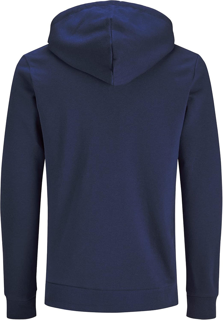 JACK & JONES Herren Hoodie Pullover mit Kapuze Sweatshirt Kapuzenpullover für Männer aus Baumwolle m