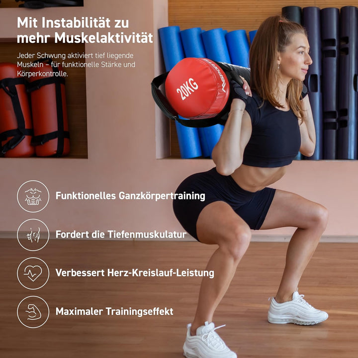 MSPORTS Power Bag Premium 5-30 kg Fitness Bag - Sandsack für Functional Fitness Gewichtssack 20