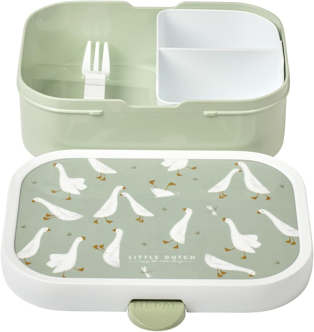 Mepal Brotdose Kinder Little Dutch – Bento Box Kinder - Brotdose Kinder mit Fächern & Gabel - Meal P