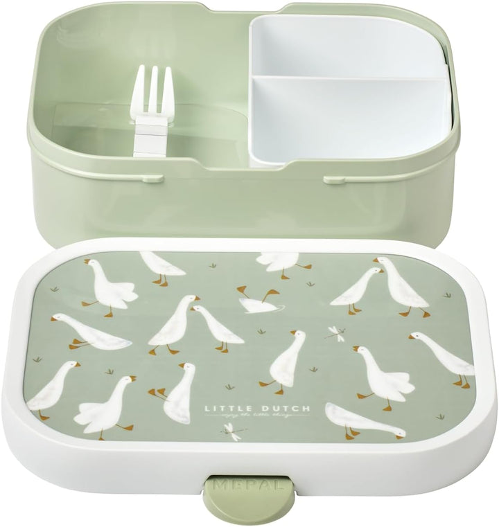 Mepal Brotdose Kinder Little Dutch – Bento Box Kinder - Brotdose Kinder mit Fächern & Gabel - Meal P